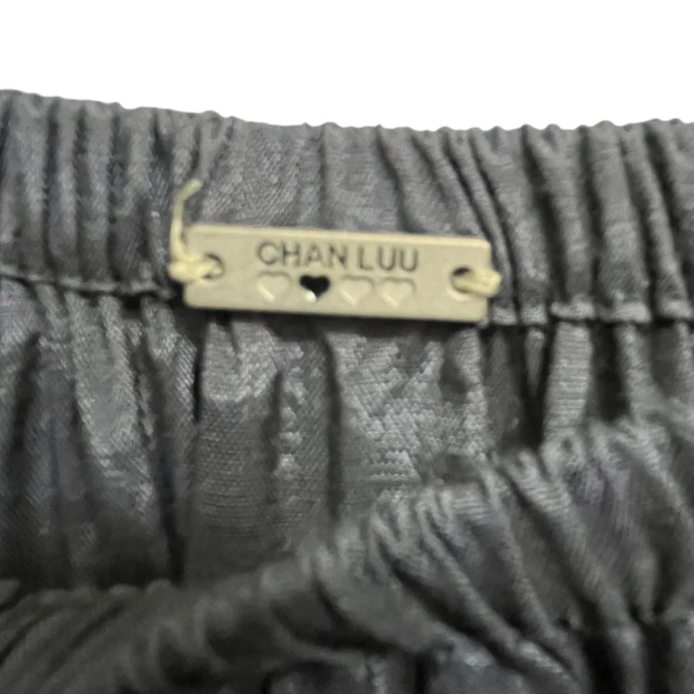 Chan Luu Flowy High Waisted Maxi   Gathered Boho Whimsy Goth Prussian Skirt SZ L - Picture 4 of 6